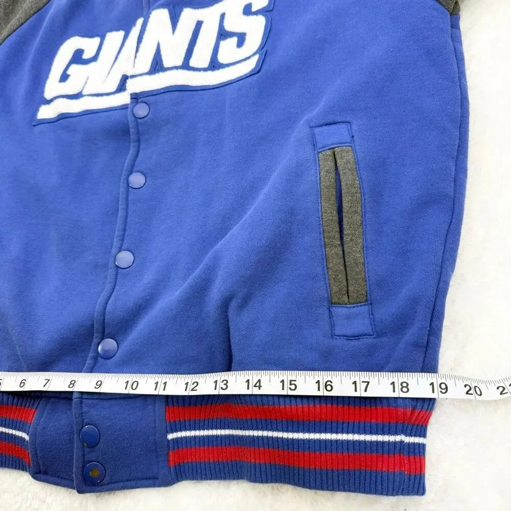 Mitchell & Ness Vintage Throwback Snap Down Fleece Lined Varsity Style Jacket -